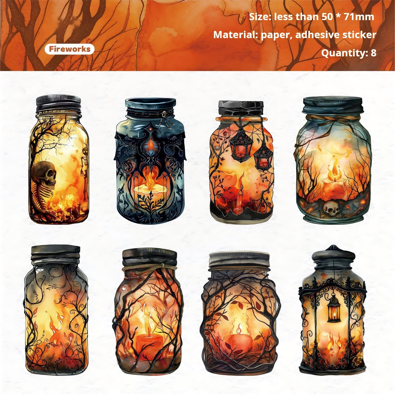 1119 Magic bottle sticker -8Pcs each pack