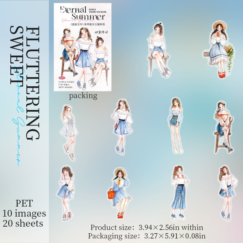 0610 Summer PET sticker -20Pcs each pack