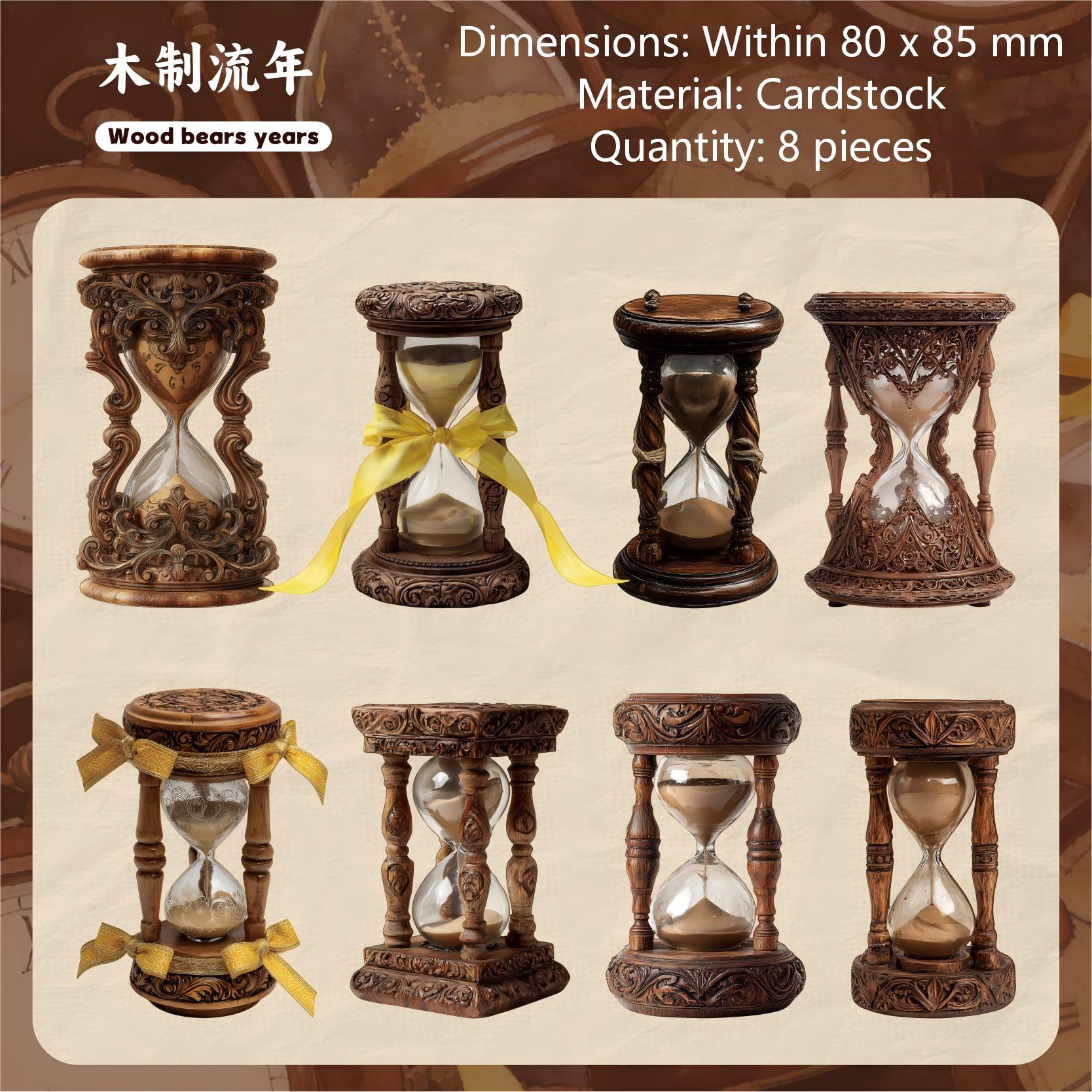 260317 Passing Time cardstock sticker -8Pcs each pack