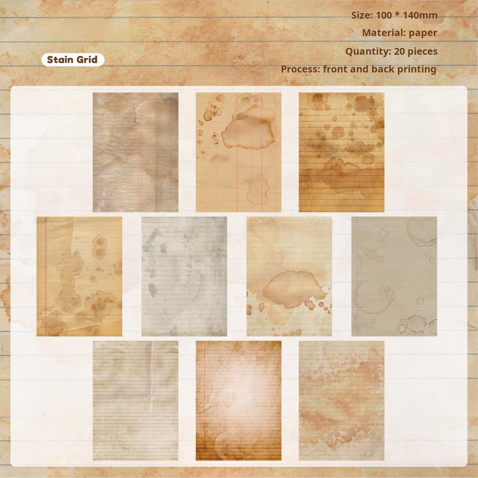 0918 Vintage paper -20Pcs each pack