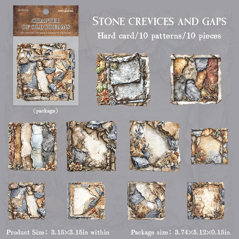 1224 Vintage cardstock sticker -10Pcs each pack