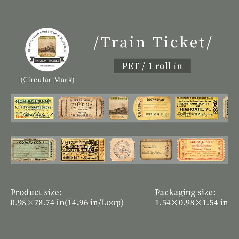 260307 Railway Travels PET Tape -4cm*2m