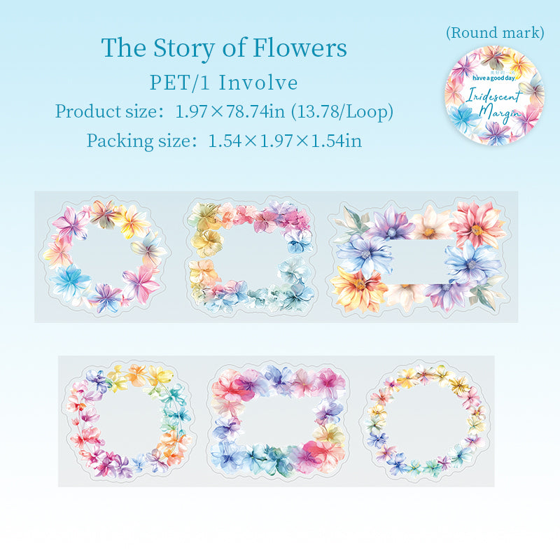 0730 Color border PET tape *pre-cut -5CM*2M