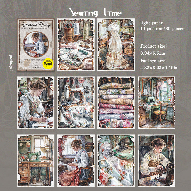 0610 Weekend diary Paper -30Pcs each pack