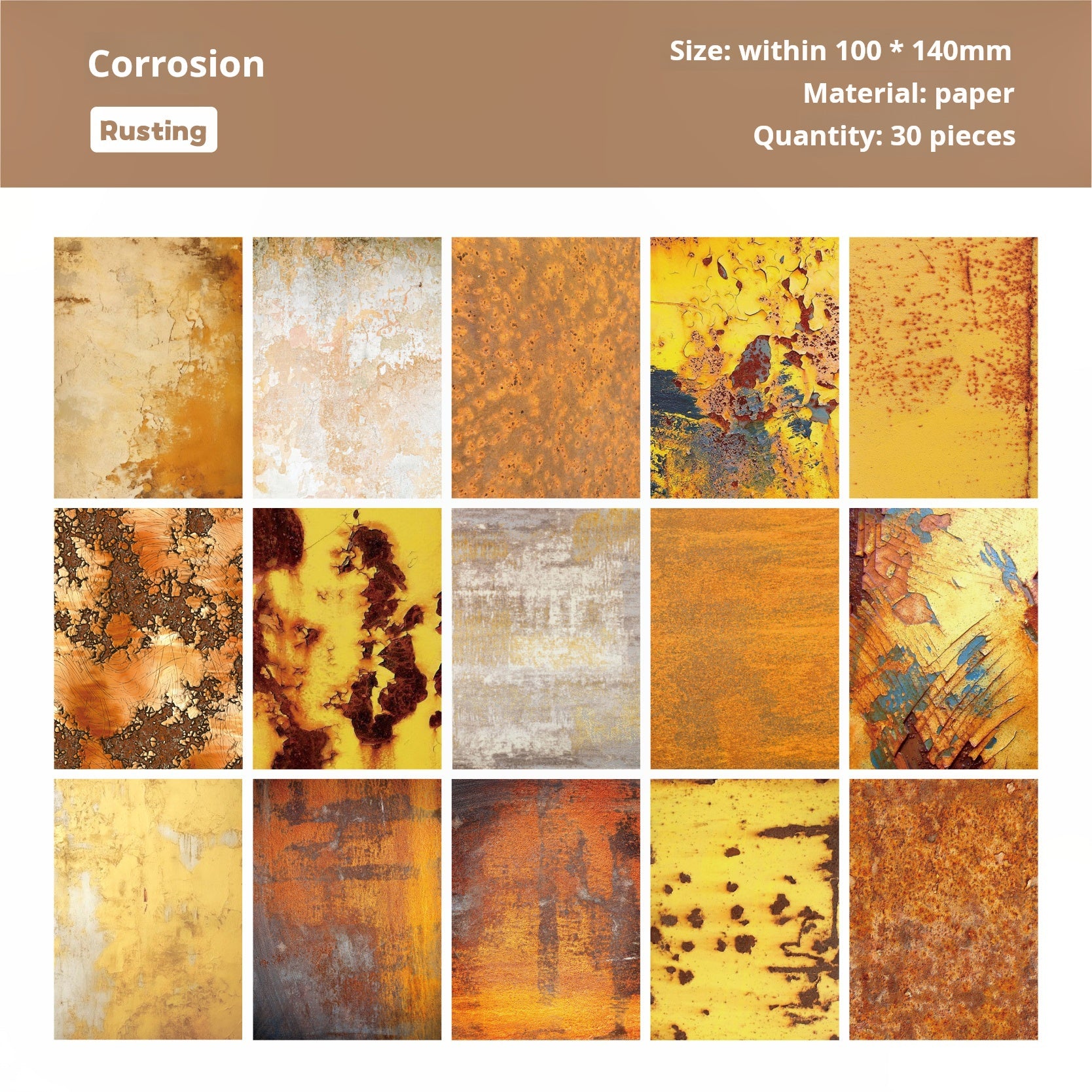 0522 Rust Series Paper -30Pcs each pack