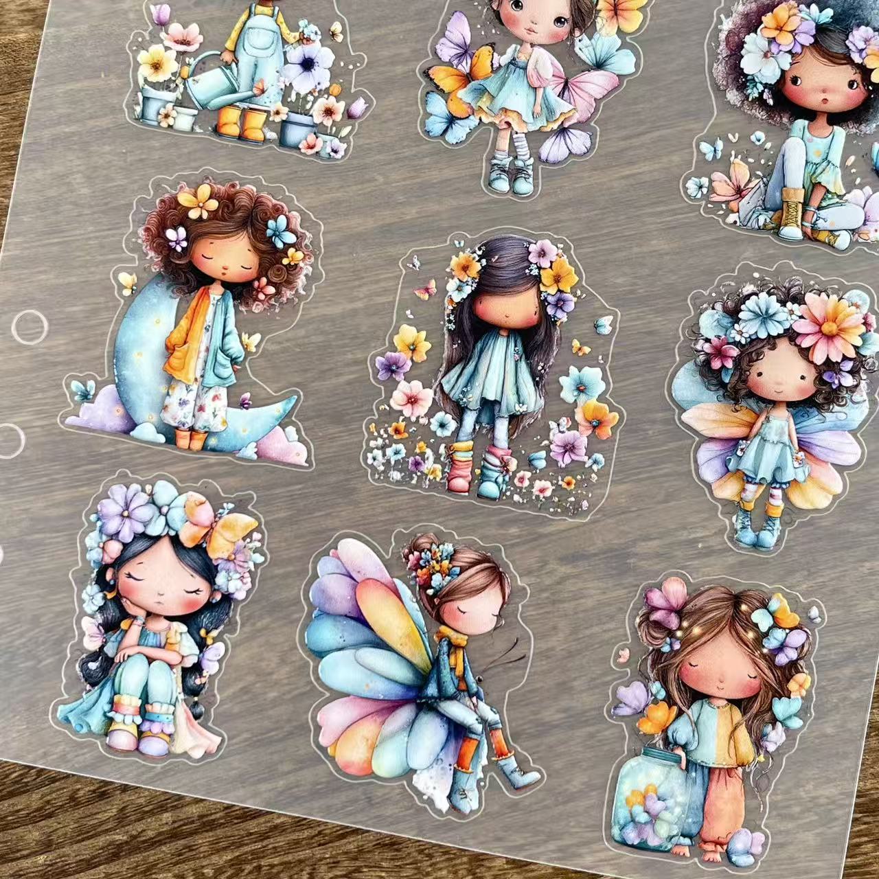 3D Garden elf PET Sticker 1 Pcs