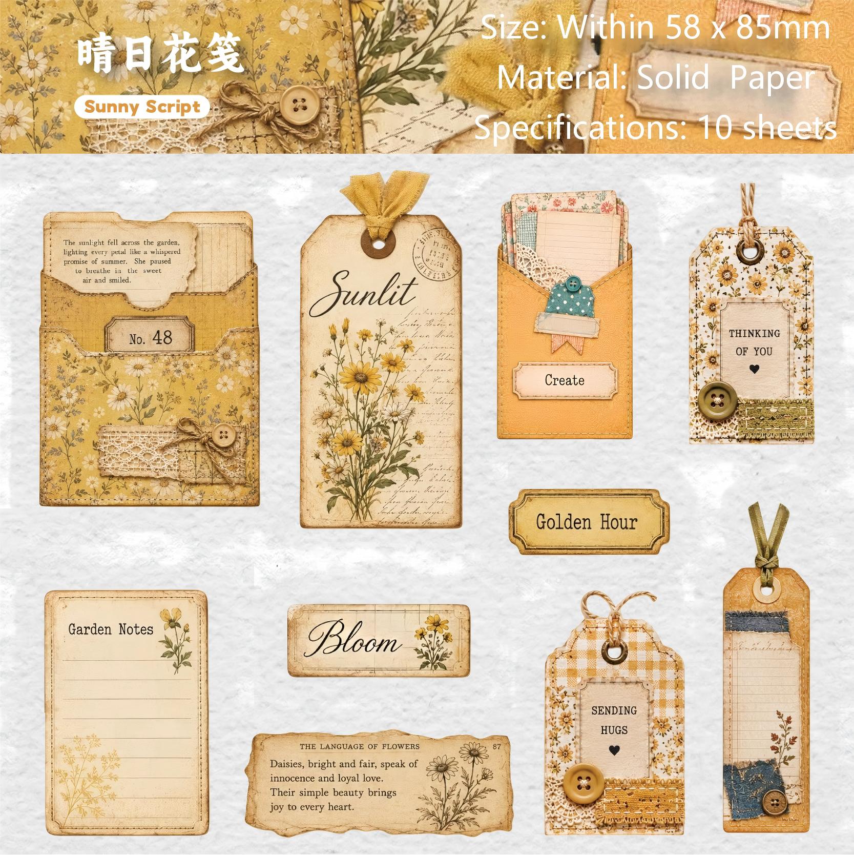 Time Tag Solid Stickers -10Pcs each pack