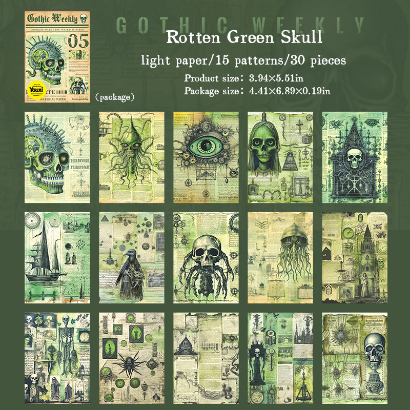 0630 Dark Weekly paper -30Pcs each pack