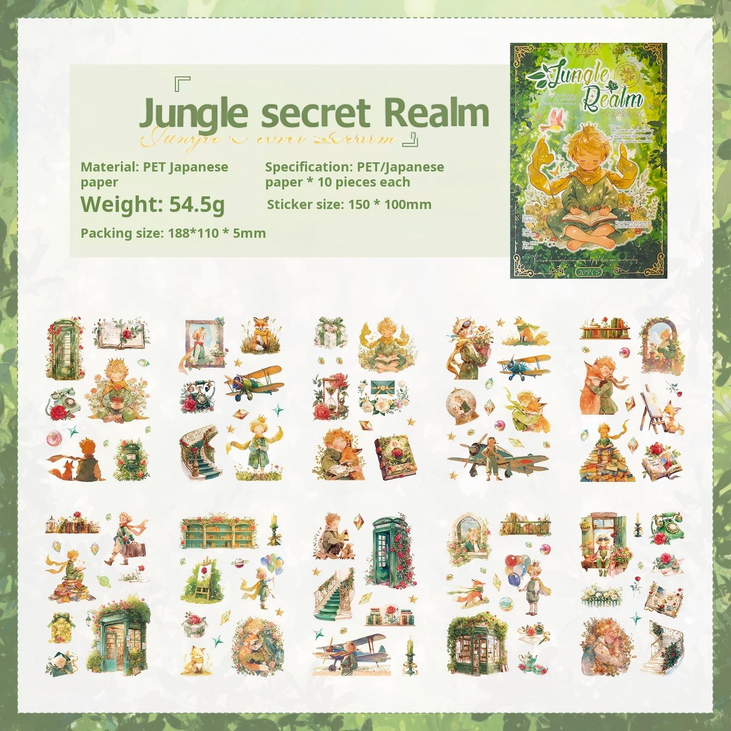 0925 Little prince PET & Washi sticker book -20Pcs each pack