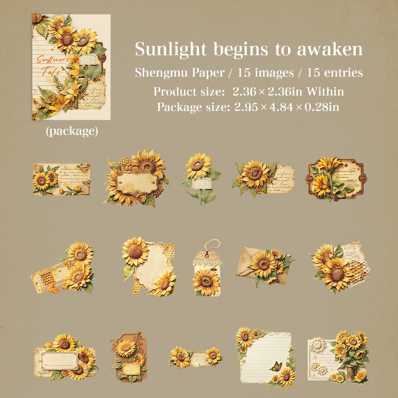 Flower Tales Cardstock Stickers -15Pcs each pack