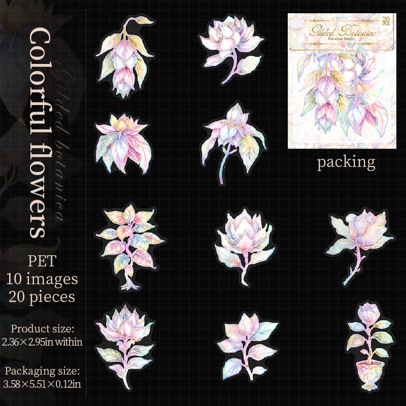 0809 Flowers Sticker -20Pcs each pack