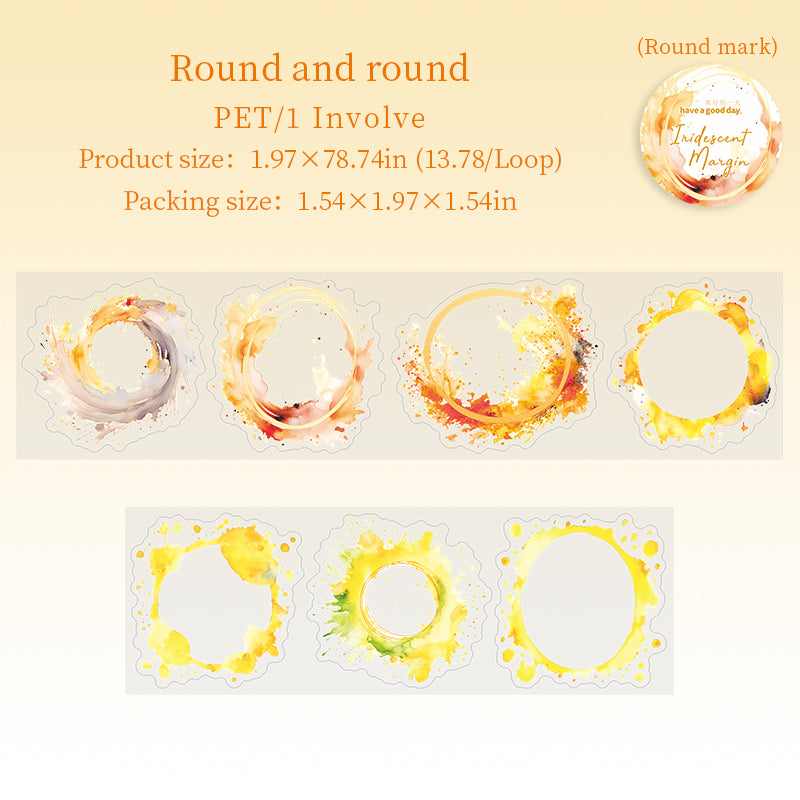 0730 Color border PET tape *pre-cut -5CM*2M