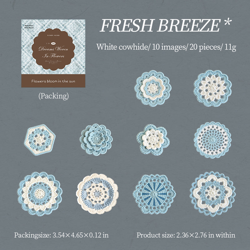 260413 Dream Woven in Flower die cut paper -20Pcs each pack