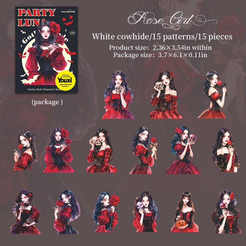 0820 Luna's Party PET Sticker -15Pcs each pack