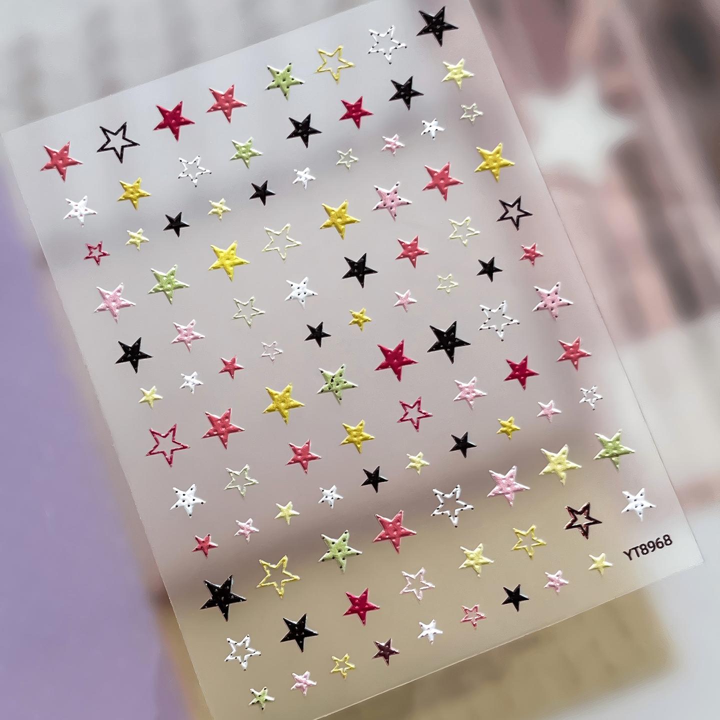 M314- Colorful Stars Mini sticker 1 Pcs