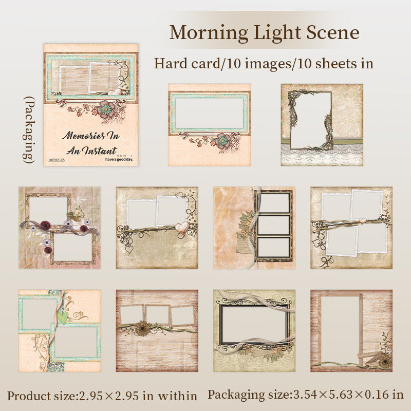 1103 Vintage photo frame cardstock sticker -10Pcs each pack