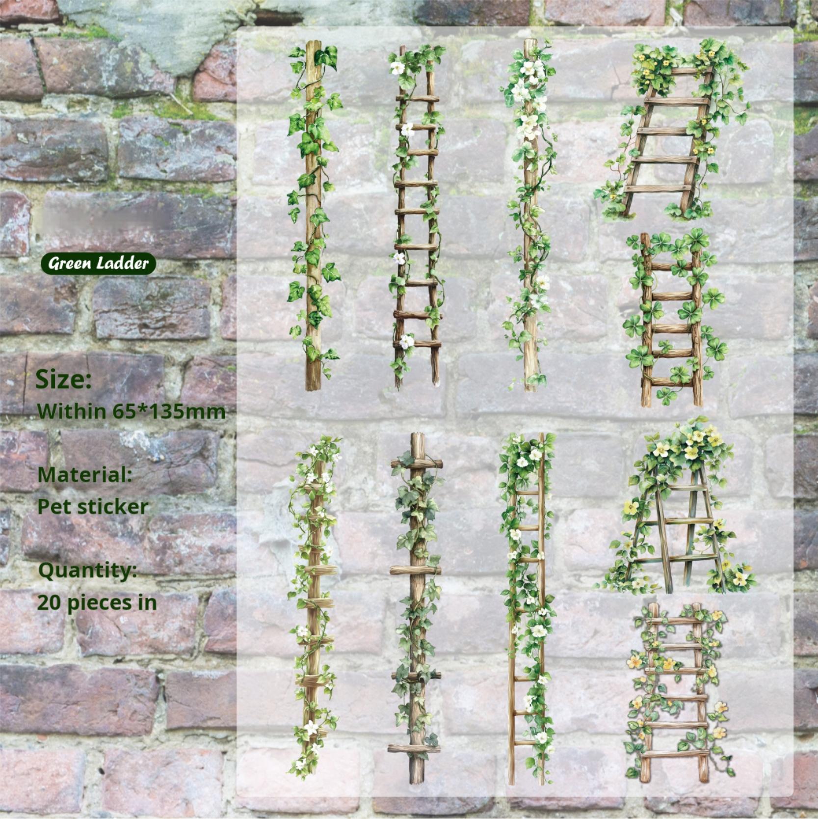 0611 Flower ladder PET sticker -20Pcs each pack