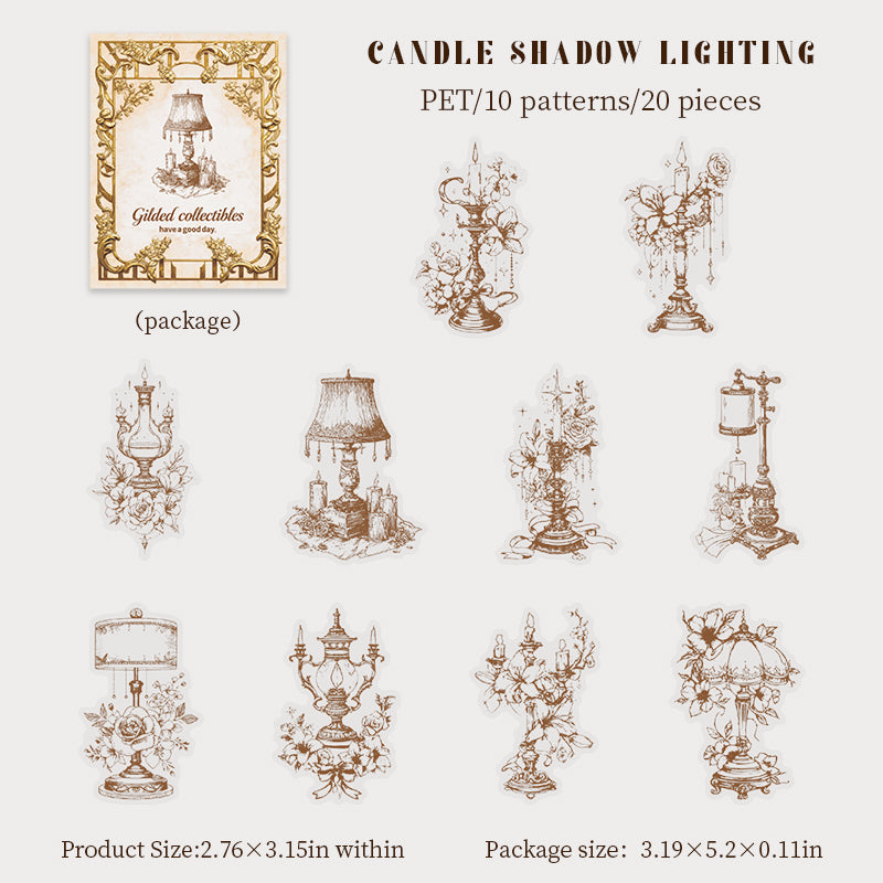 1126 Vintage PET sticker -20Pcs each pack