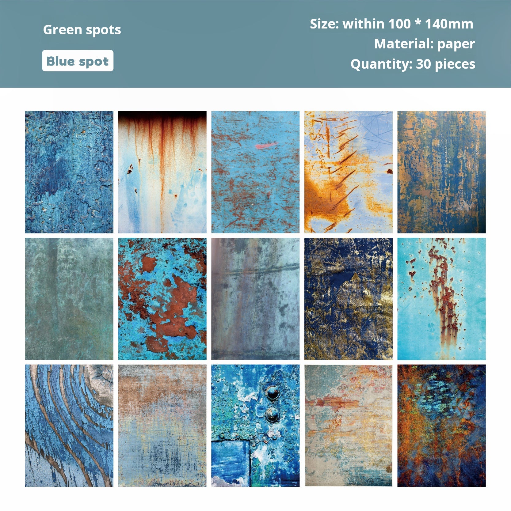 0522 Rust Series Paper -30Pcs each pack