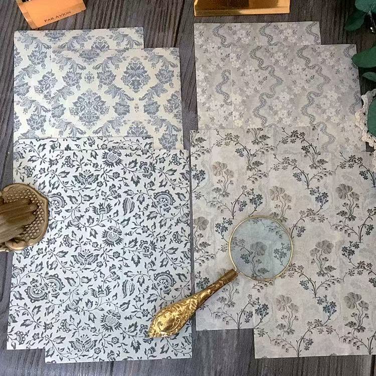 Vintage Western Ditsy Floral Writing Paper sticker -8Pcs each pack