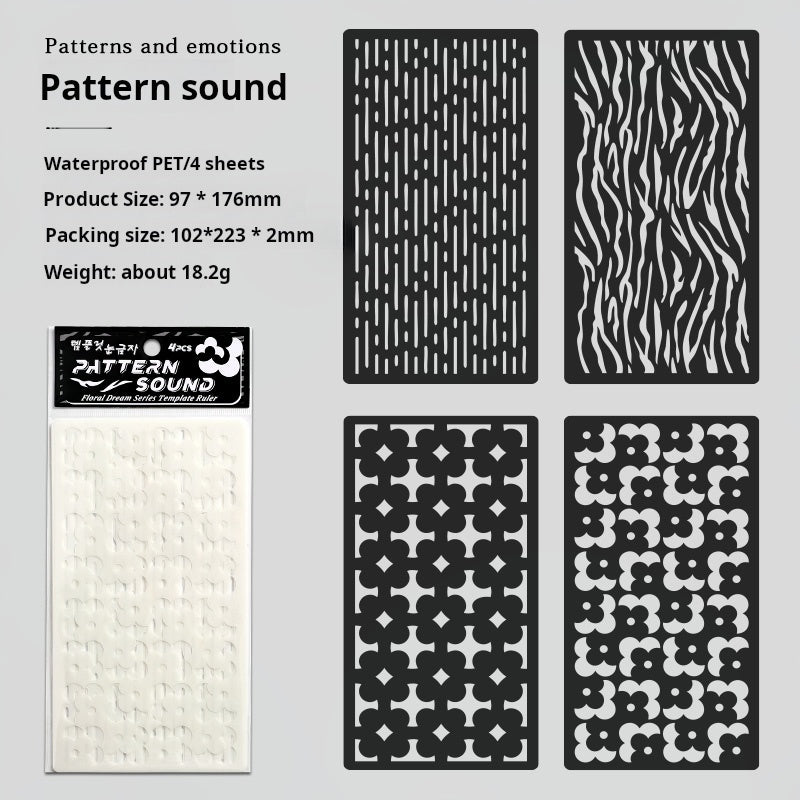 0523 Floral Dream stencil -4Pcs each pack
