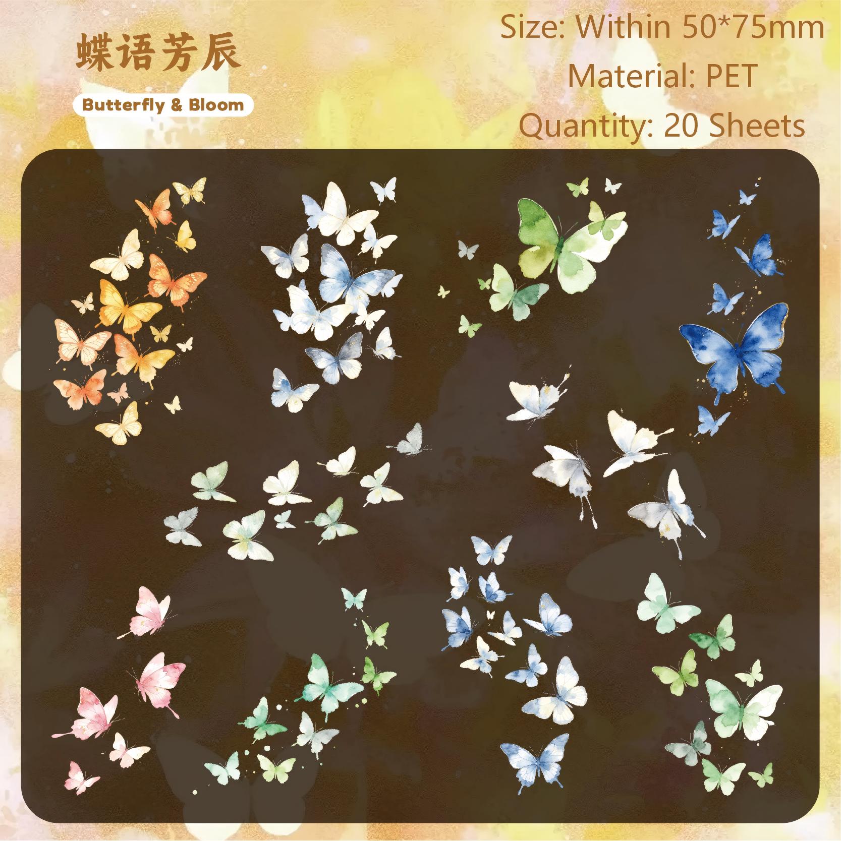 Wildflowers Anthology PET Stickers -20Pcs each pack