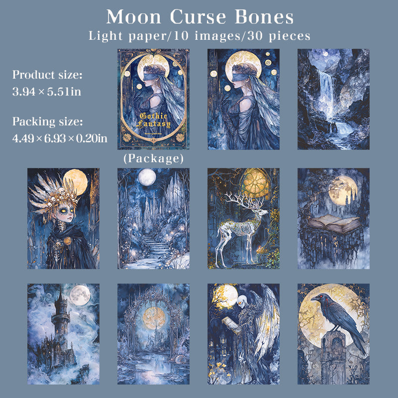 1224 Dark Gothic paper -30Pcs each pack