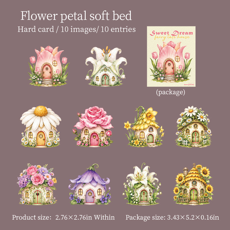 Sweet Dream Fairy Tale House PET Stickers -10Pcs each pack