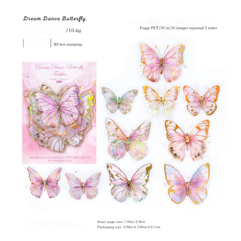0809 Butterfly Sticker -20Pcs each pack