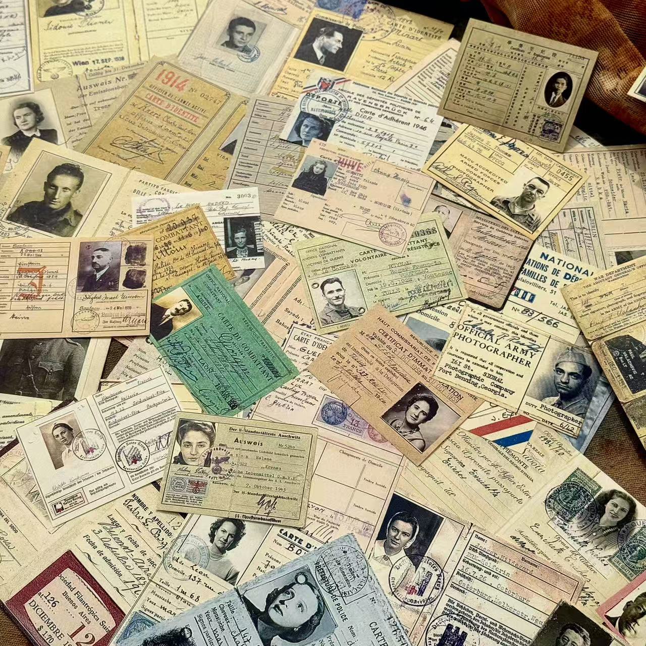 Vintage Detective English ID Documents Paper -55Pcs each pack