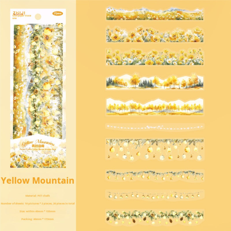 0517 Forest flower letter PET Sticker -20Pcs each pack