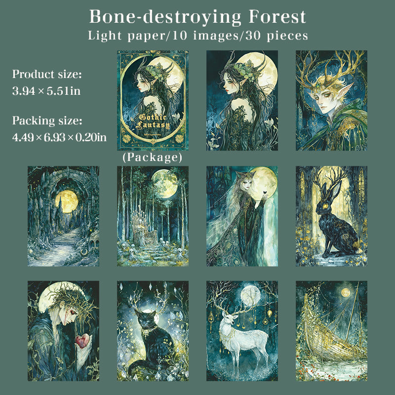 1224 Dark Gothic paper -30Pcs each pack