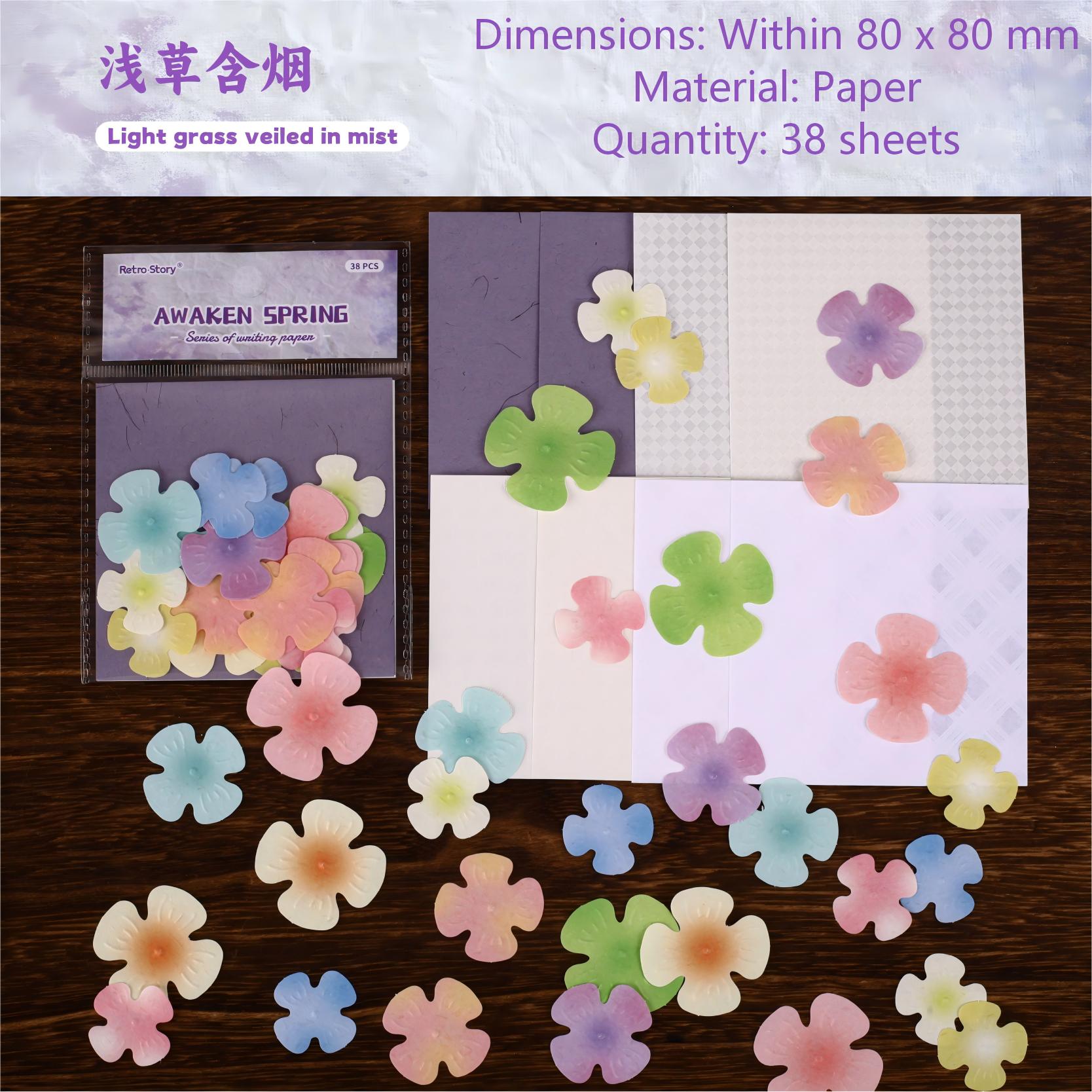 260328 Embossing flowers paper -38Pcs each pack