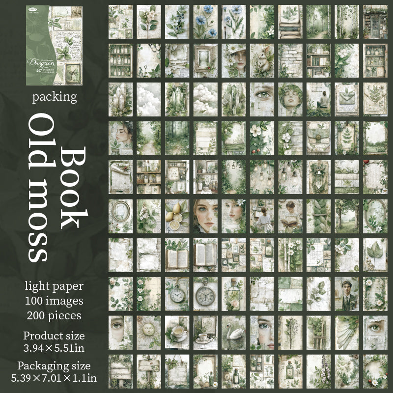 0528 Vintage plant material paper -200Pcs each pack