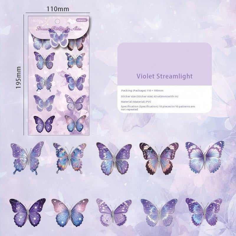 1213 3D Butterfly sticker -10Pcs each pack