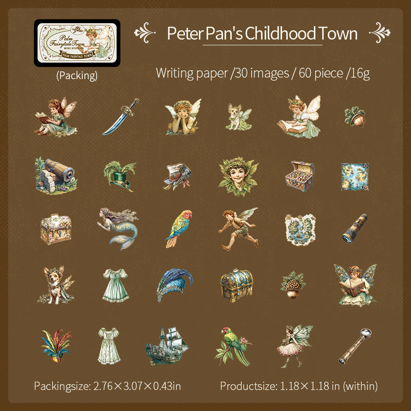 0830 Mini fairy tale town Sticker -60Pcs each pack