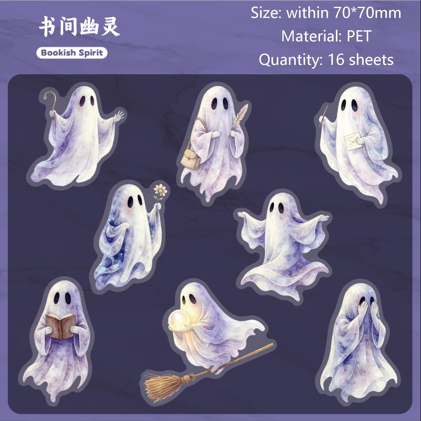 Dreamy Wraith PET Stickers -16Pcs each pack