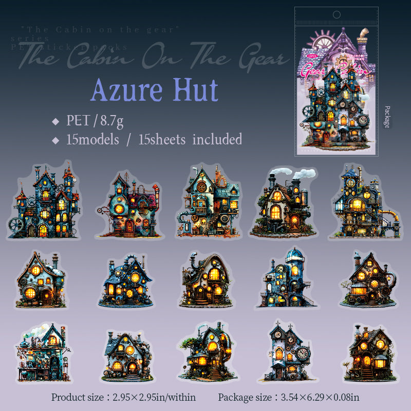 0802 Steampunk House PET Sticker -30Pcs each pack