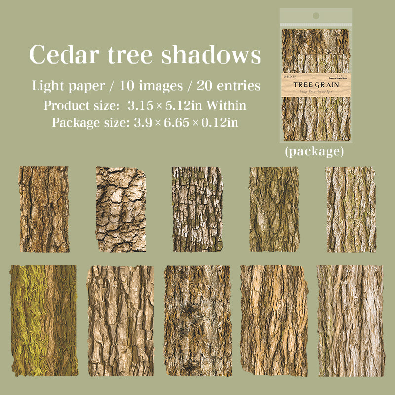 1210 Tree grain Paper -20Pcs each pack