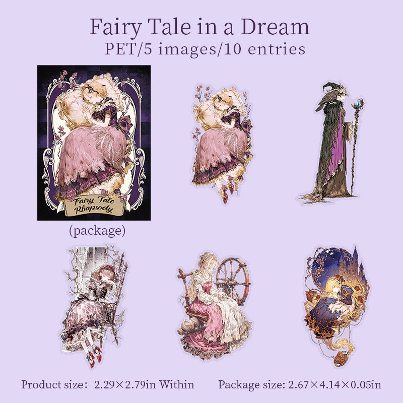 Fairy Tale Rhapsody PET Stickers -20Pcs each pack