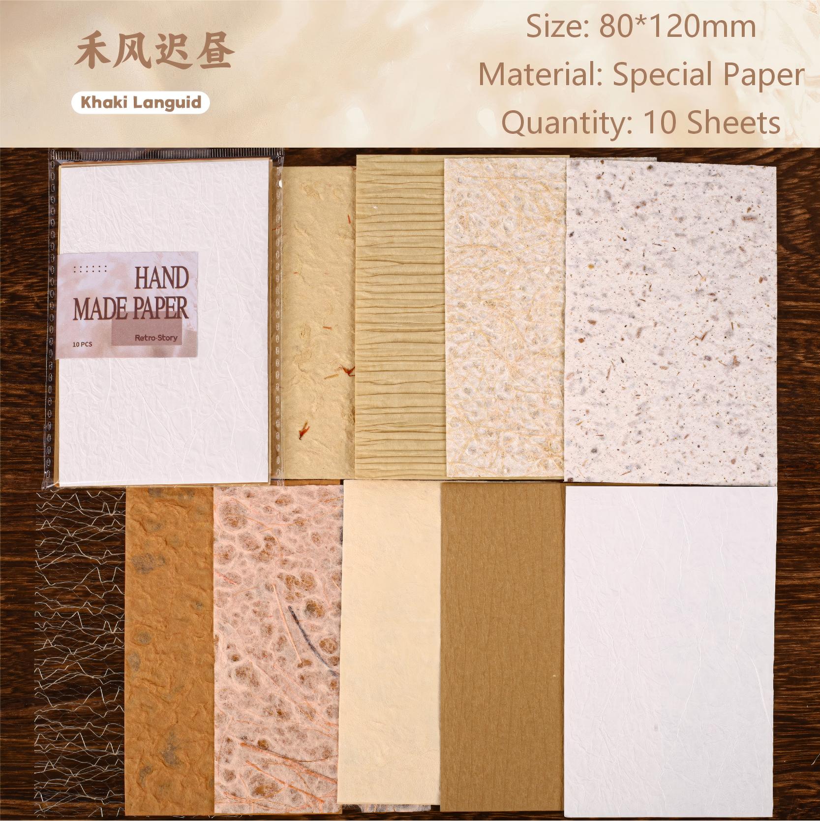 Vintage Handmade Paper -10Pcs each pack