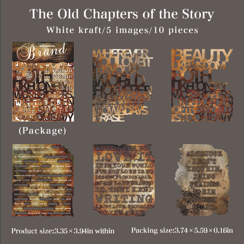 1224 Imprint Solid die cut sticker -10Pcs each pack