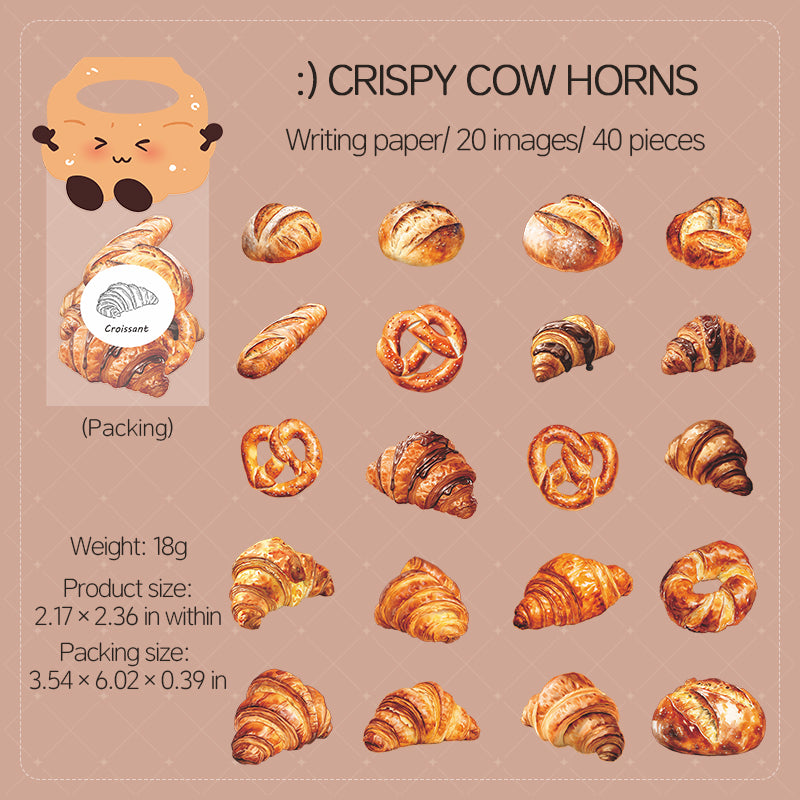 1108 Baked desserts sticker -40Pcs each pack