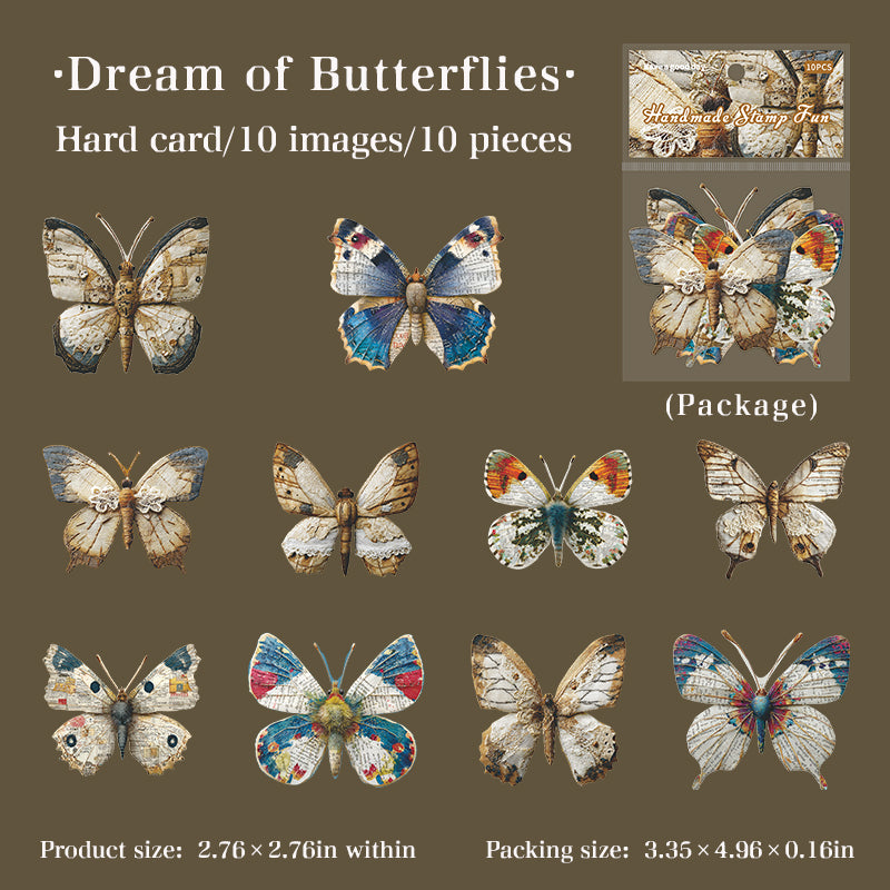 1210 Vintage cardstock sticker -10Pcs each pack