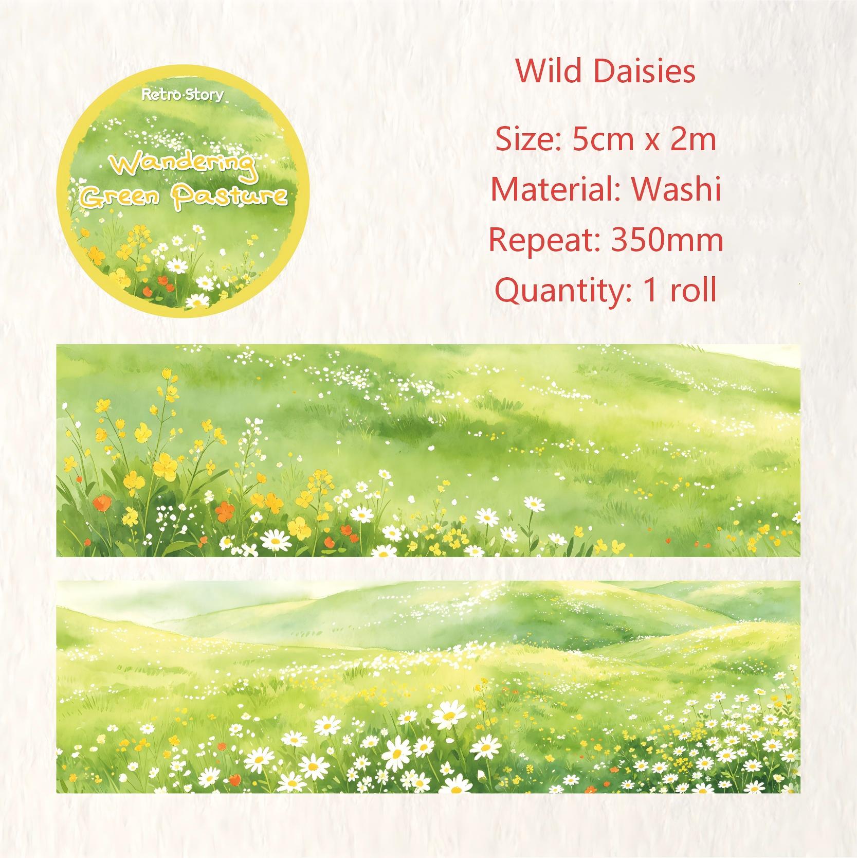 Wandering Green Pasture Washi Tape (5cm x 2m)