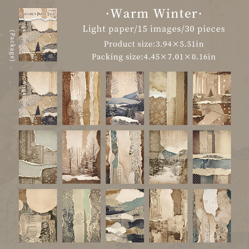 1211 Collage landscape Paper -30Pcs each pack