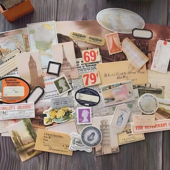 Vintage Journey cardstock paper -45Pcs each pack