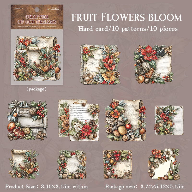 1224 Vintage cardstock sticker -10Pcs each pack