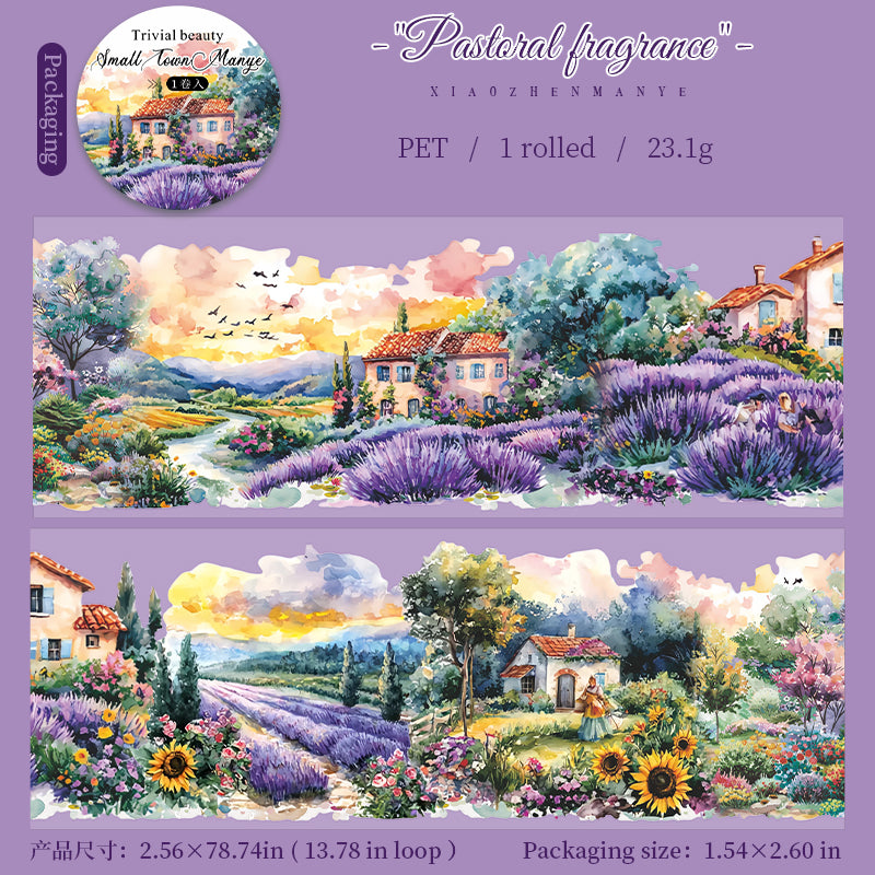 0809 Small town scenery PET tape -6.5cm*2m
