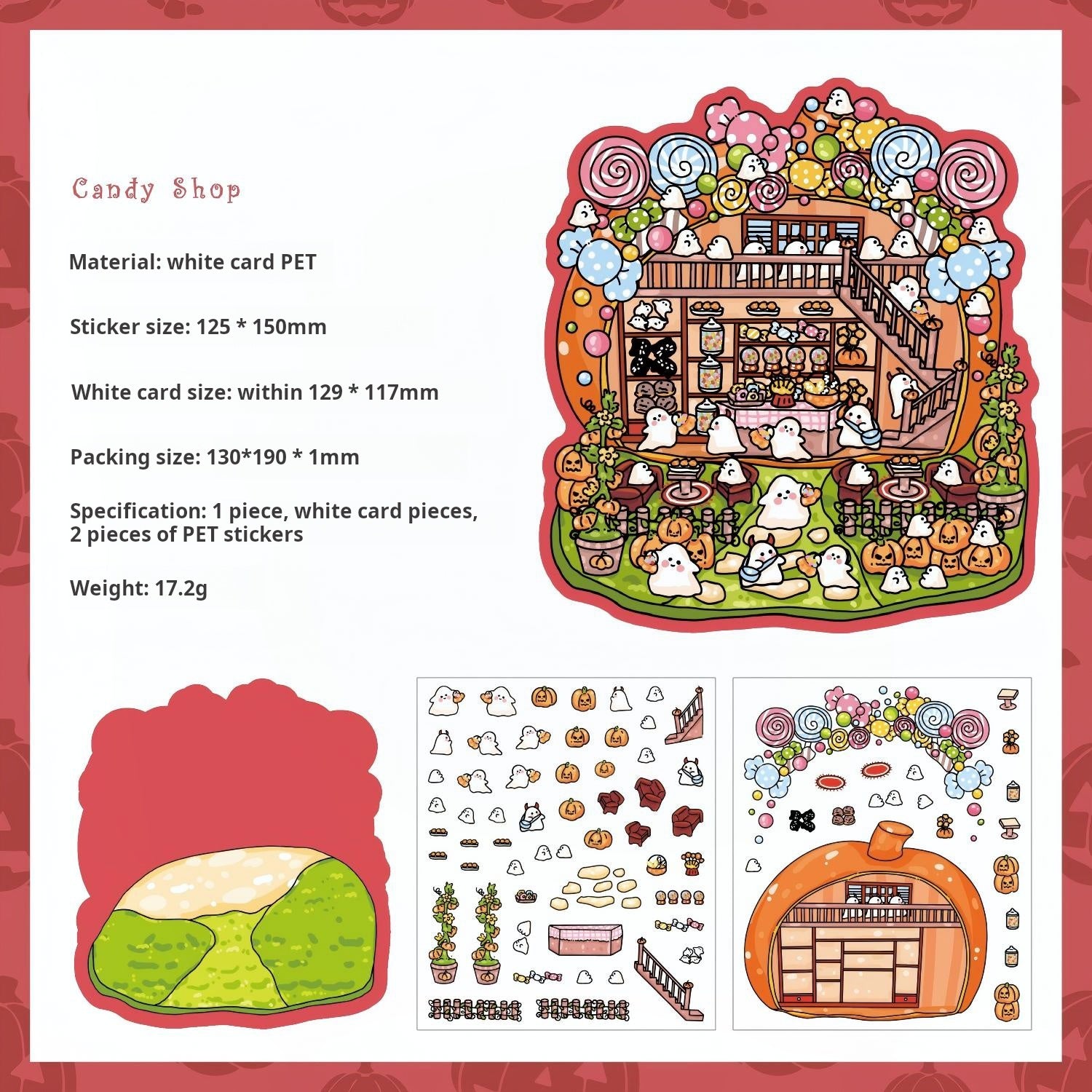 1216 Halloween scene stickers